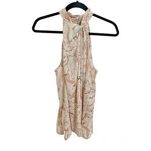 NEW Torrid Tank Size 00 M/L Womens Lightweight Georgette Knot High Neck Blouse